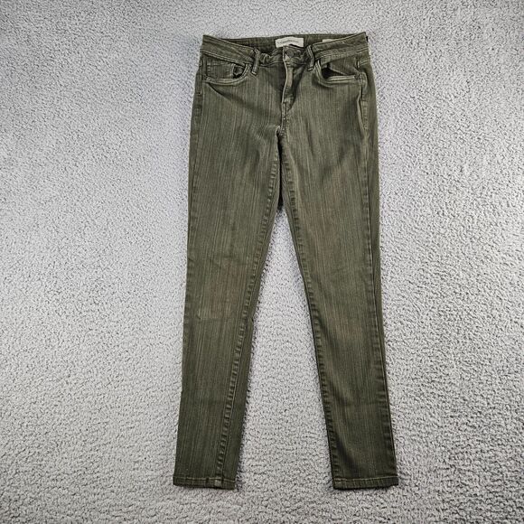Calvin Klein Jeans Womens Size 4 Green Denim‎ Ankle Skinny Stretch - Picture 1 of 13